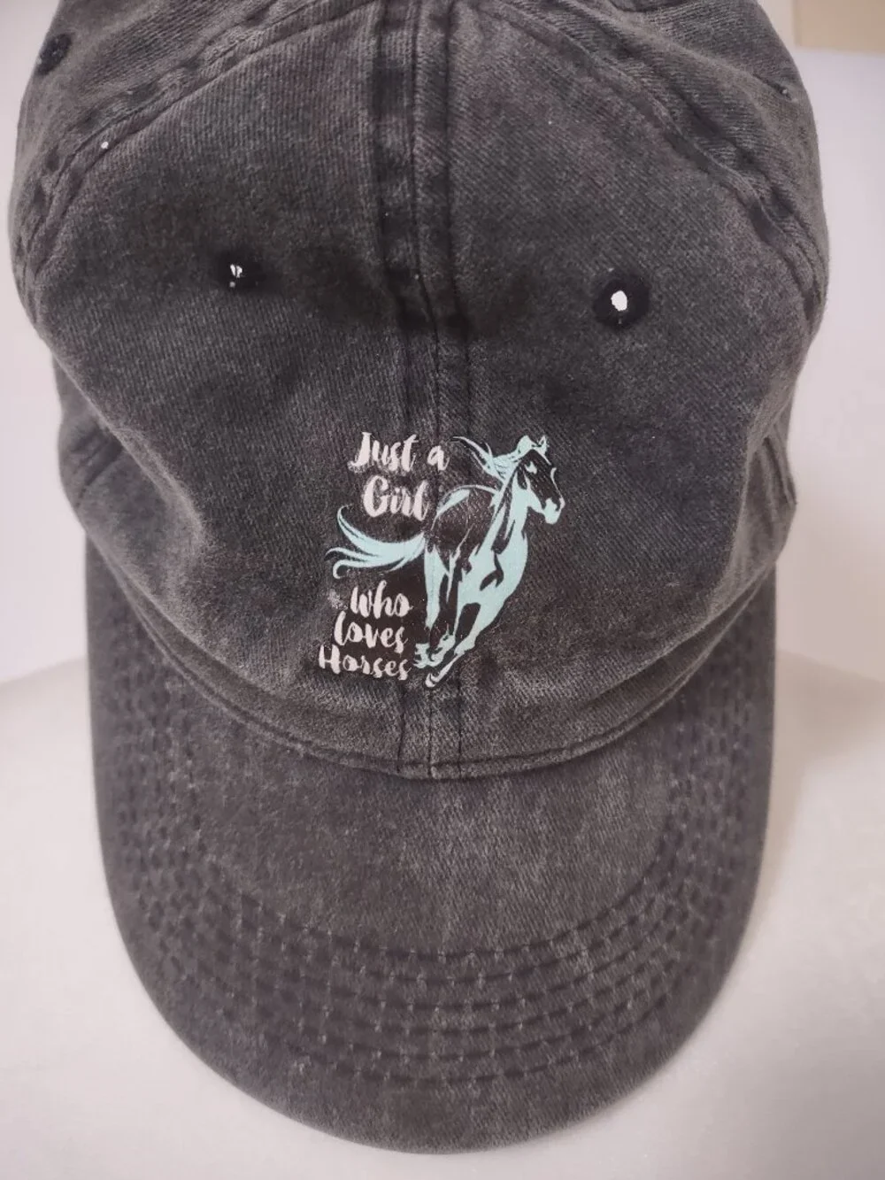Black Adjustable Horse Girl Hat